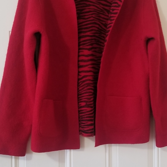 Unbranded Boiled Wool Reversible Cardigan Jacket Sz L - Picture 12 of 16